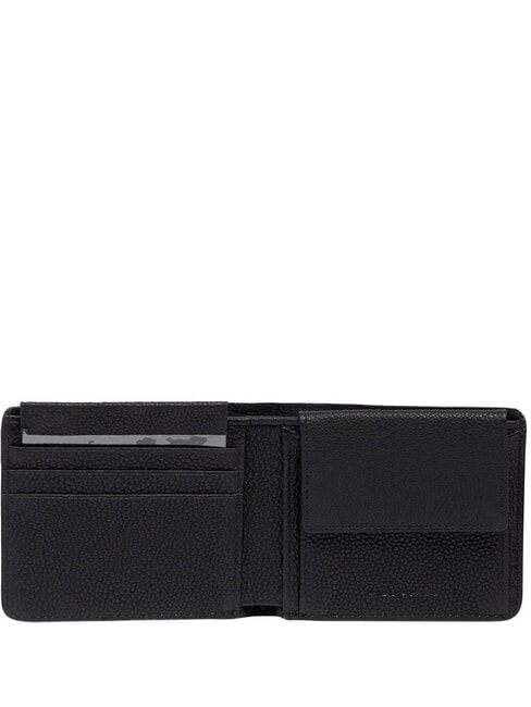CRONUS  Cartera de cuero negro - Carteras Hombre