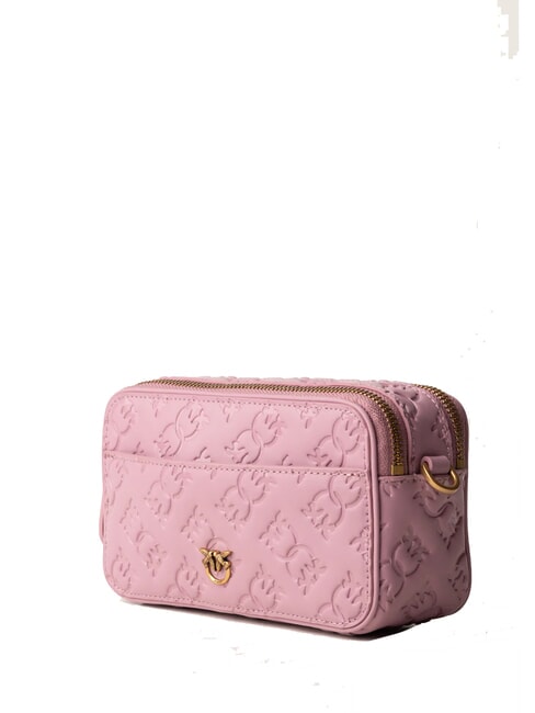 EMBOSSED LOGO Bolso de hombro para cámara púrpura-oro antiguo - Bolsos Mujer