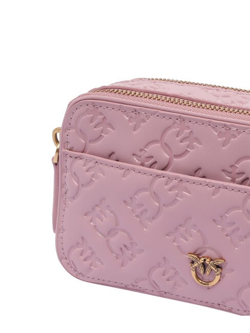 EMBOSSED LOGO Bolso de hombro para cámara púrpura-oro antiguo - Bolsos Mujer