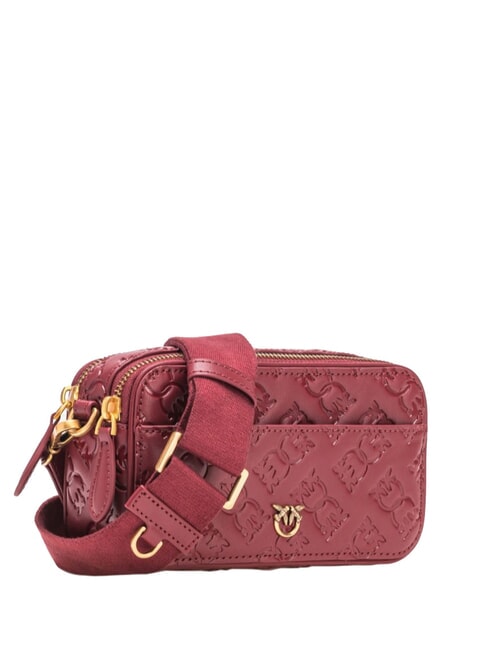 EMBOSSED LOGO Bolso de hombro para cámara burdeos merlot-oro antiguo - Bolsos Mujer