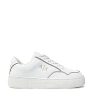 ARMANI EXCHANGE A|X LOGO STRASS Zapatillas blanquecino+oro pálido - Zapatos Mujer - 2