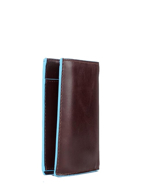 BLUE SQUARE Cartera vertical de piel CAOBA - Carteras Hombre