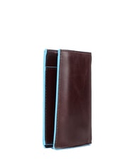 PIQUADRO BLUE SQUARE Cartera vertical de piel CAOBA - Carteras Hombre - 3