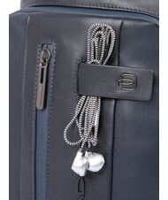 PIQUADRO URBAN Bolso de piel de un solo hombro azul - Mochilas para portátil - 4