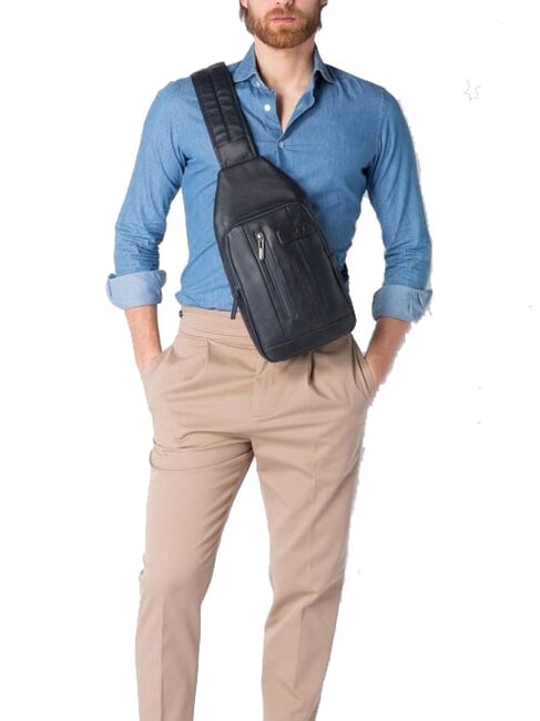 URBAN Bolso de piel de un solo hombro azul - Mochilas para portátil
