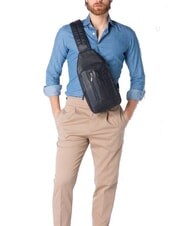 PIQUADRO URBAN Bolso de piel de un solo hombro azul - Mochilas para portátil - 5