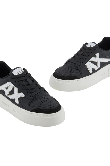 AX LOGO Zapatillas con plataforma negro+oro p&aacute;lido - Zapatos Mujer