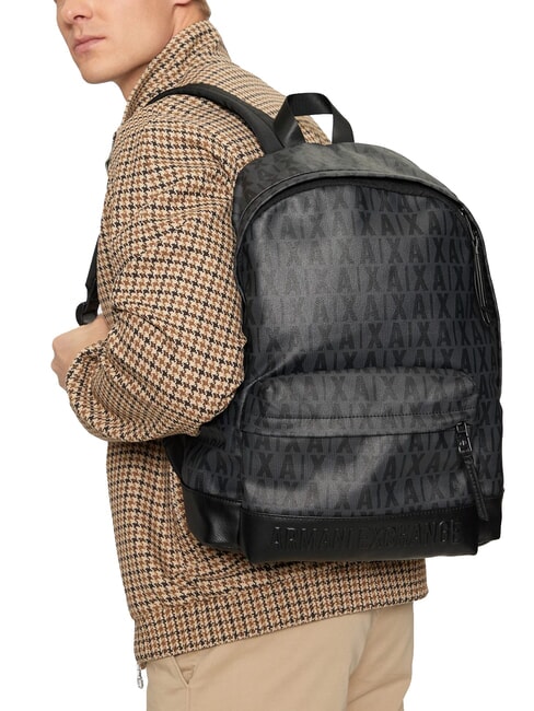 A|X LOGO ALL OVER Mochila para portátil de 15,6" asfalto/negro - Mochilas para portátil