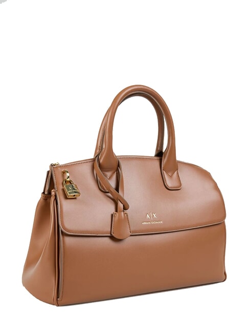 A|X Bolso de mano con candado whisky - Bolsos Mujer
