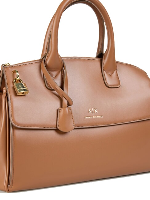 A|X Bolso de mano con candado whisky - Bolsos Mujer