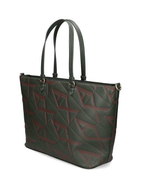 LOGO EMBOSSED Bolso shopper de hombro absenta/licor oscuro - Bolsos Mujer