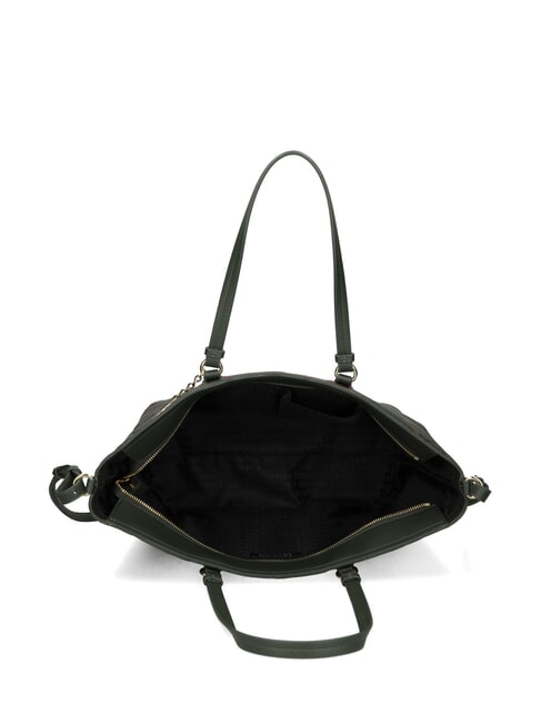 LOGO EMBOSSED Bolso shopper de hombro absenta/licor oscuro - Bolsos Mujer