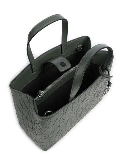 LOGO EMBOSSED Comprador de mano, con bandolera ajenjo - Bolsos Mujer