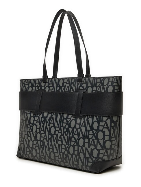 SUSIE Bolso shopper con logo en toda la prenda beige/negro - Bolsos Mujer