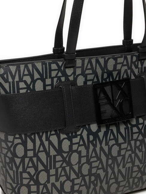 SUSIE Bolso shopper con logo en toda la prenda beige/negro - Bolsos Mujer