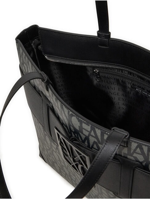 SUSIE Bolso shopper con logo en toda la prenda beige/negro - Bolsos Mujer