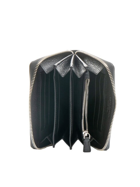 GRAIN Cartera mediana de piel con cremallera negro - Carteras Mujer