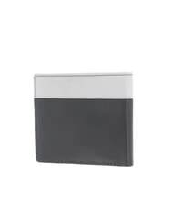 PIQUADRO URBAN Billetera de cuero gris negro - Carteras Hombre - 3