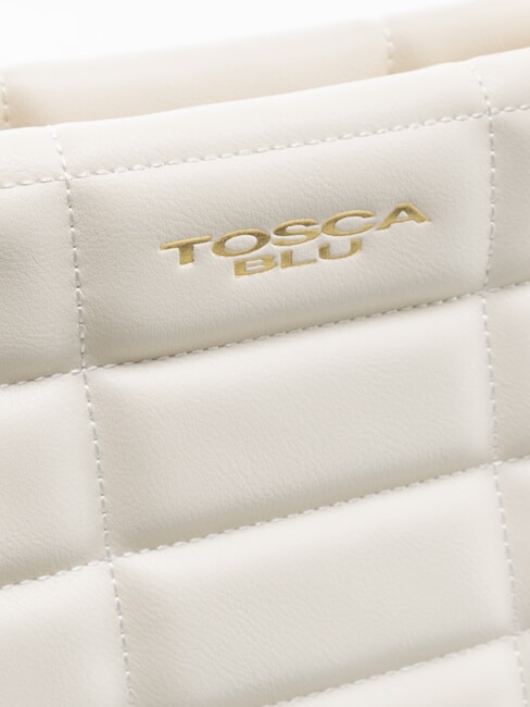 PONZA Bolso shopper con asas de cadena blanco - Bolsos Mujer