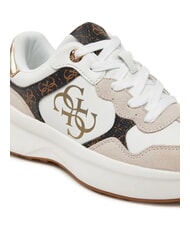 GUESS LUCKEI zapatillas con logo 4G Blanco / marr&oacute;n - Zapatos Mujer - 3
