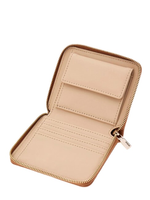 NASTRA Cartera peque&ntilde;a con cremallera bolso shopper Albury caramelo - Carteras Mujer