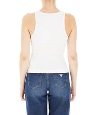 GUESS NEW SL ROUND GUENDALINA camiseta sin mangas con logo 4G de strass purwhite - camiseta - 2