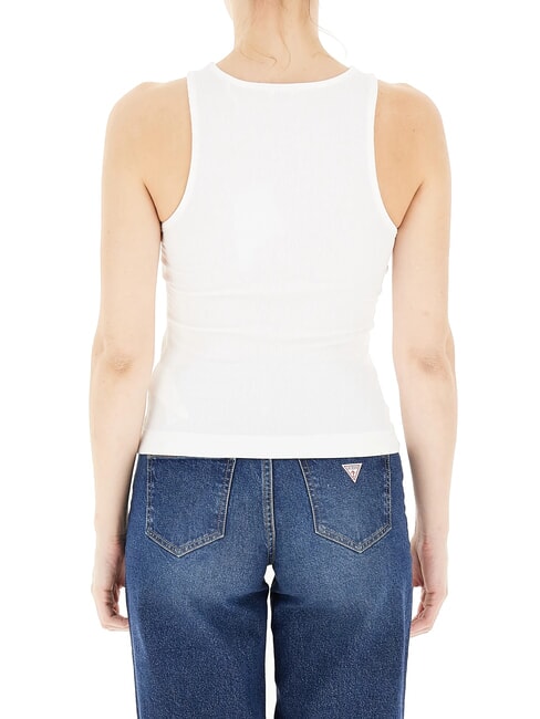 NEW SL ROUND GUENDALINA camiseta sin mangas con logo 4G de strass purwhite - camiseta