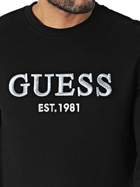 BEAU Sudadera de cuello redondo con logo bordado jetbla - Sudaderas