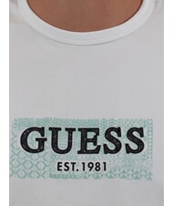 GUESS SS CN BOX Camiseta con logo estampado purwhite - camiseta - 3