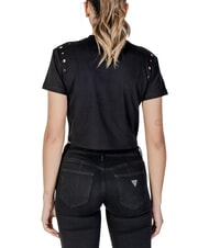 GUESS CN SS EYELET Camiseta con nudo y bordado. - camiseta