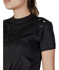 GUESS CN SS EYELET Camiseta con nudo y bordado. jetbla - camiseta - 4
