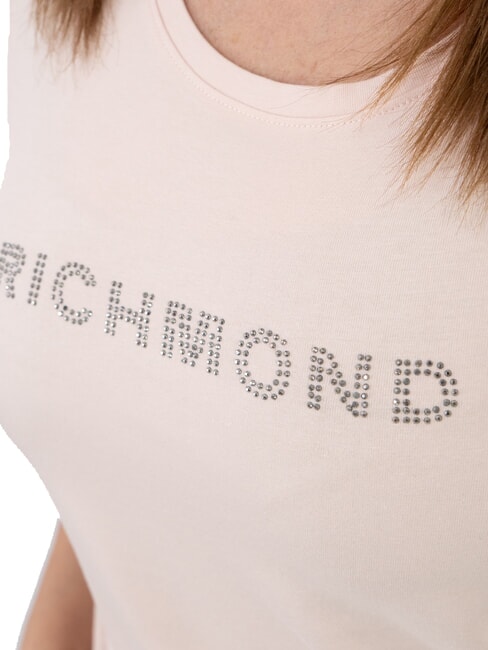 MECHI Camiseta elástica con logo de strass polvo - camiseta