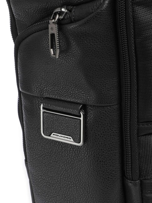 CRONUS Mochila de piel, soporte para port&aacute;til de 14" negro - Mochilas para port&aacute;til
