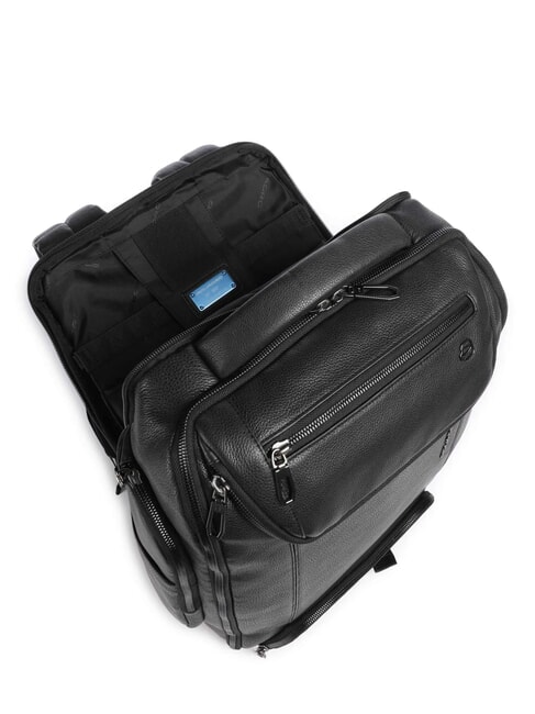 CRONUS Mochila de piel, soporte para port&aacute;til de 14" negro - Mochilas para port&aacute;til