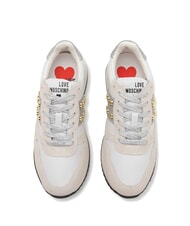 LOVE MOSCHINO DUNE 30 Zapatillas con tachuelas en forma de coraz&oacute;n. blanco/plata10 - Zapatos Mujer - 3