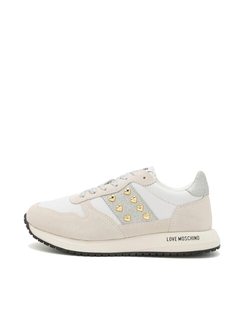 DUNE 30 Zapatillas con tachuelas en forma de corazón. blanco/plata10 - Zapatos Mujer