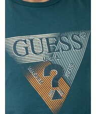 GUESS SS CN TRIANGLE Camiseta de manga corta verdadero verde azulado - camiseta - 3