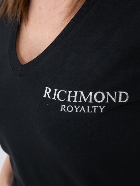 VATICI Camiseta elástica negro/plata oscuro - camiseta