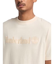 TIMBERLAND EMBROIDERY TONAL Camiseta de algodón humo blanco - camiseta - 3