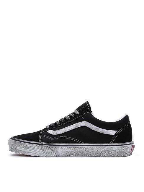 UA OLD SKOOL  Zapatillas de piel estresado blanco y negro - Zapatos unisex
