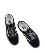 VANS UA OLD SKOOL  Zapatillas de piel estresado blanco y negro - Zapatos unisex - 4