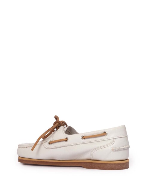 CLASSIC BOAT  Zapatos náuticos de piel grano completo blanco - Zapatos Mujer