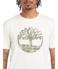 TIMBERLAND KENNEBEC RIVER TREE LOGO Camiseta de algodón blanco de la vendimia - camiseta - 3