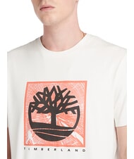 TIMBERLAND SHORT SLEEVE Camiseta de algodón blanco de la vendimia - camiseta - 3
