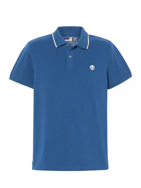 JACQUARD YD  Polo de manga corta Denim oscuro - camisa polo