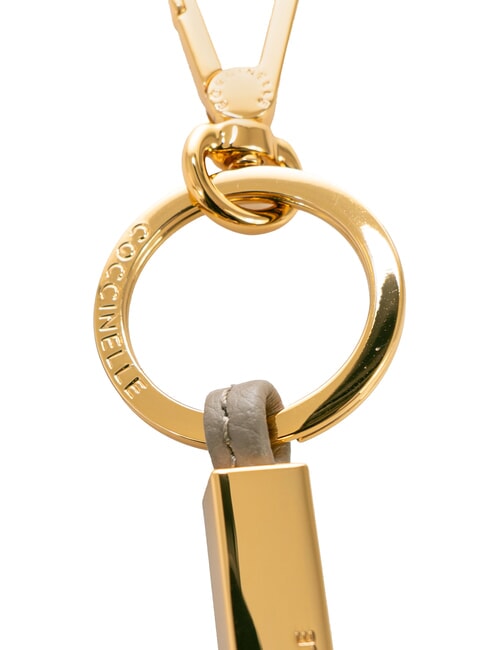 ESSENTIAL Llavero de cuero y metal topo cálido - Llaveros