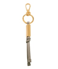 COCCINELLE ESSENTIAL Llavero de cuero y metal topo cálido - Llaveros - 3