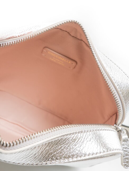 TEBE Bolso peque&ntilde;o de piel con textura SILVER - Bolsos Mujer