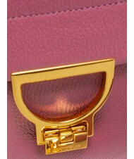 COCCINELLE ARLETTIS SIGNATURE Bolso de piel con bandolera rosa pulpa - Bolsos Mujer - 3