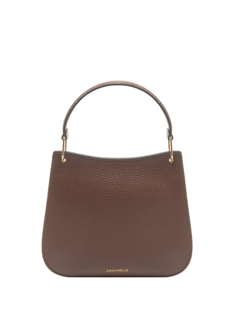 LEILANI Bolso de mano de piel con bandolera algarroba - Bolsos Mujer